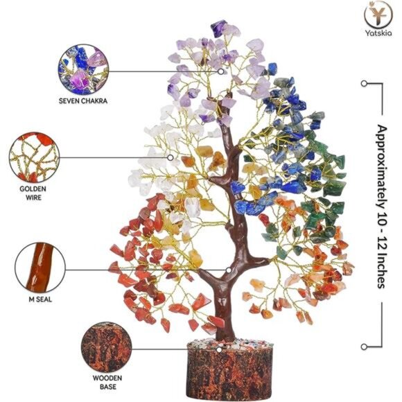Chakra Tree of Life - Crystal Tree for Positive Energy - Seven Chakra Tree - Picture 4 of 7
